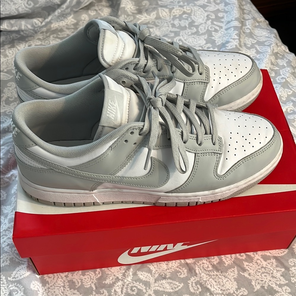 Nike Gray and White Sneakers